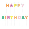 "Happy Birthday" Letter Pick Candles with Decals