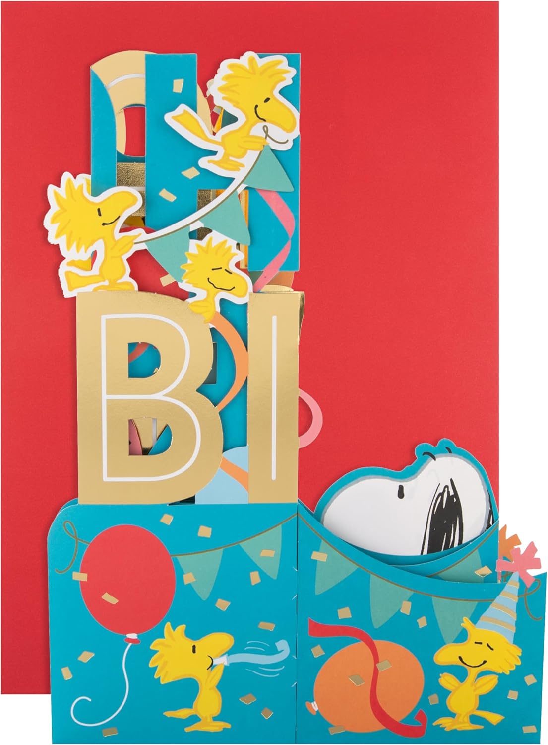 Banner Design Peanuts Snoopy 3D Pop Up Happy Birthday Card