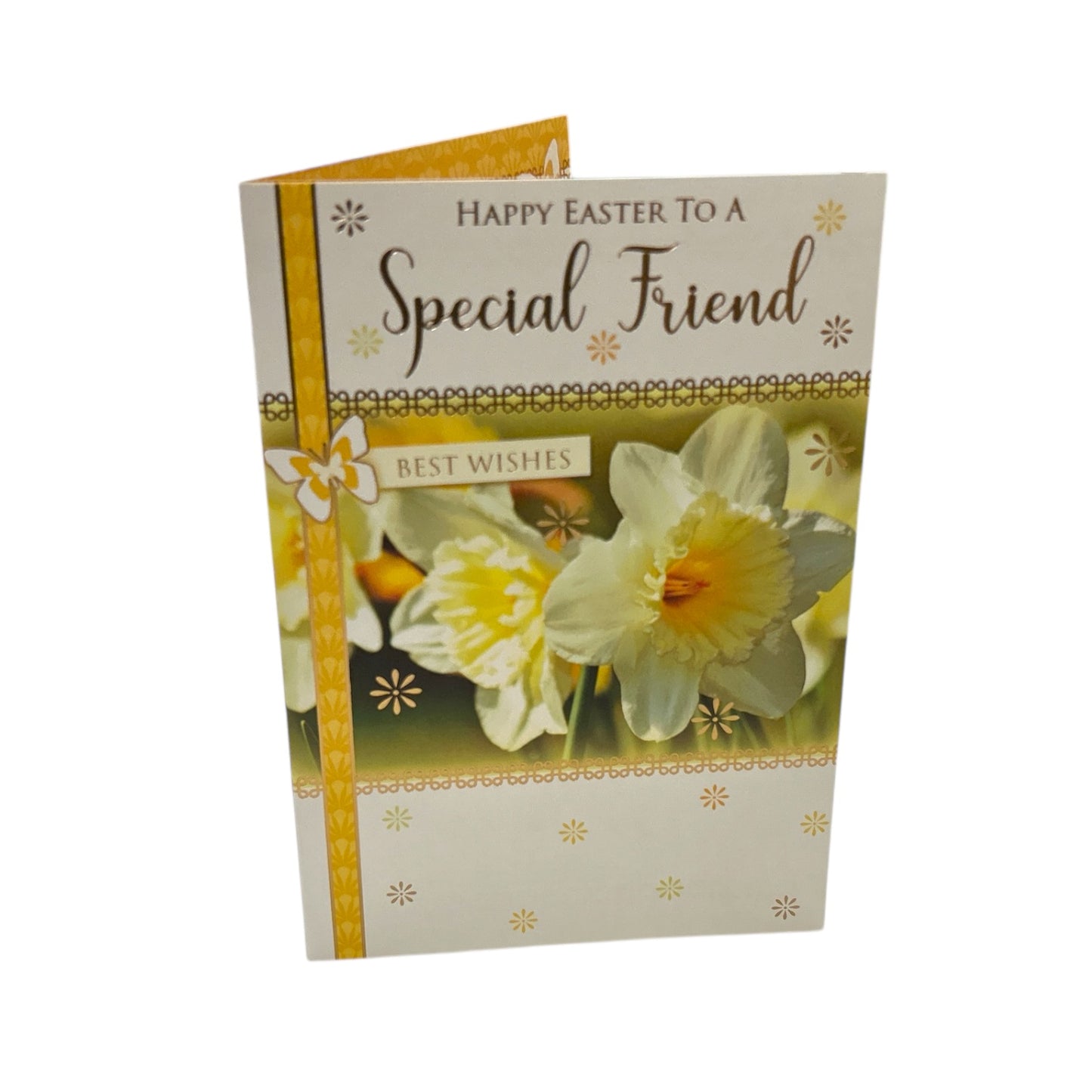 To Special Friend White Daffodil Flowers Design Easter Card
