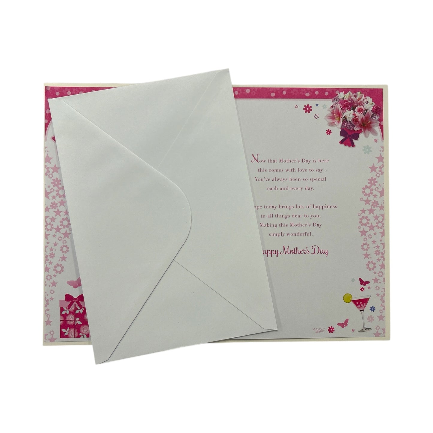 For A Special Mam Beautiful Pink Floral and Gift Design Mother's Day Card