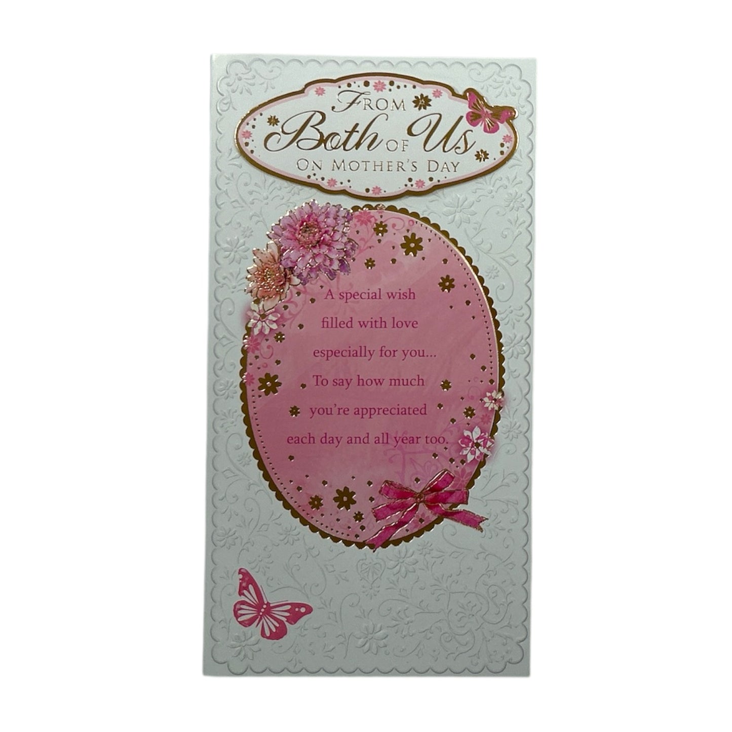 From Both of Us Butterfly Design Mother's Day Card