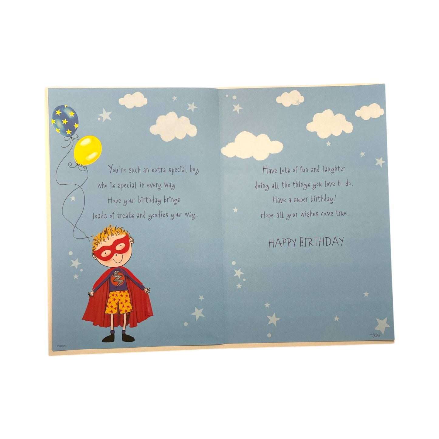 For You Son Superhero Theme Juvenile Birthday Card With Badge