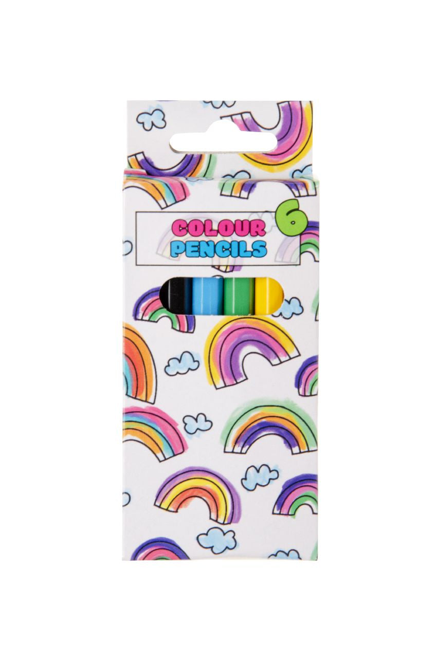 12 Pack of 6 Pieces Colored Pencils 9cm