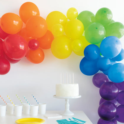 Pack of 40 Rainbow Latex Balloon Arch Kit