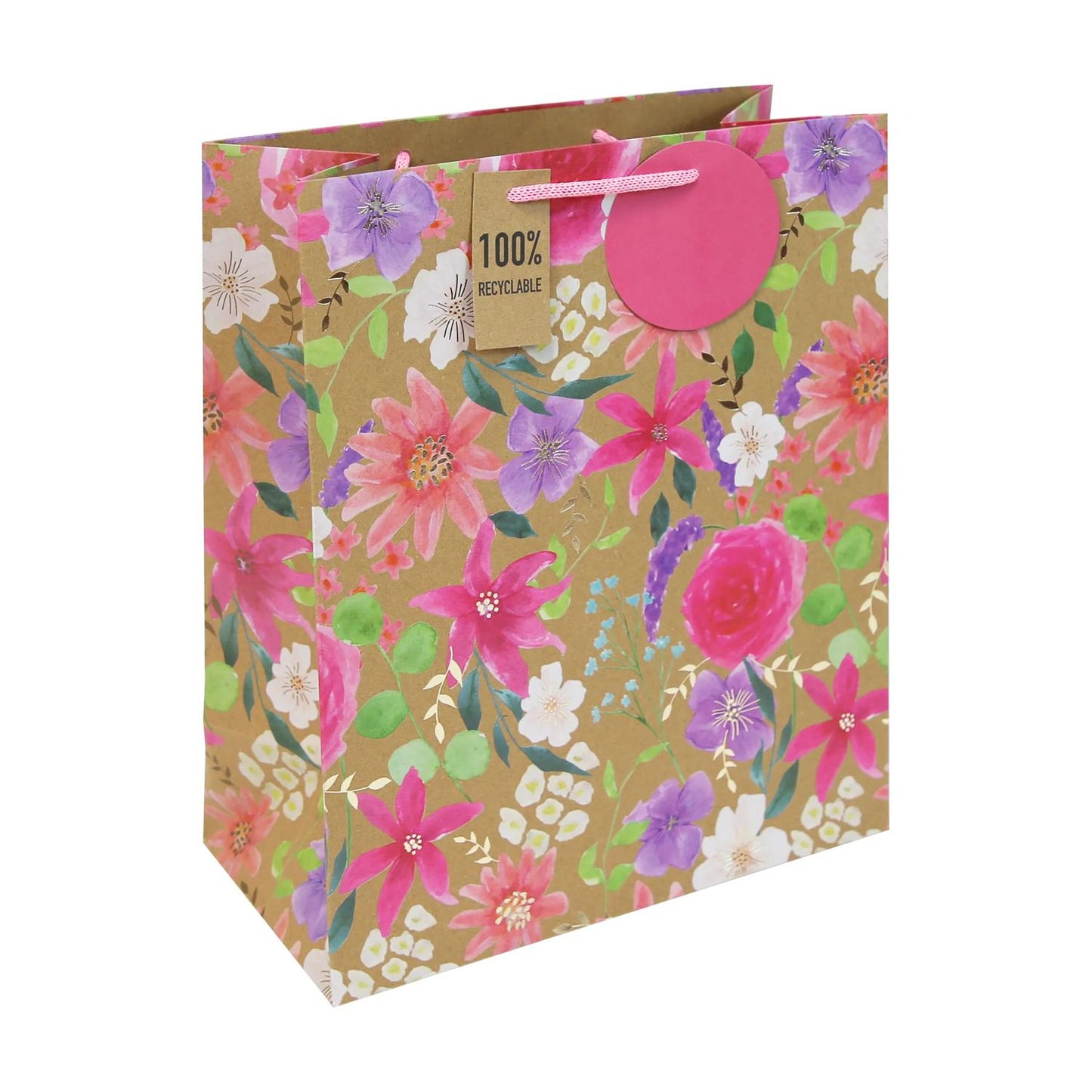 Kraft Beautiful Multi Floral Large Gift Bag
