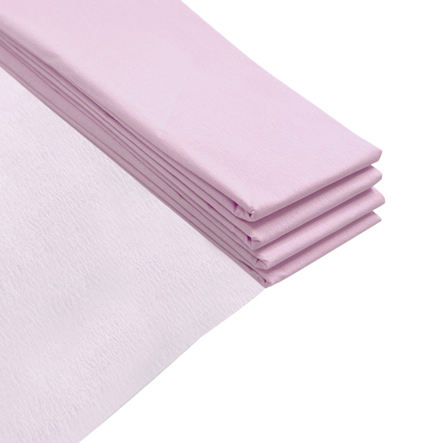 Pack of 5 Baby Pink Crepe Paper Sheets 50cm x 2m 17GSM 35% Stretch Craft Paper