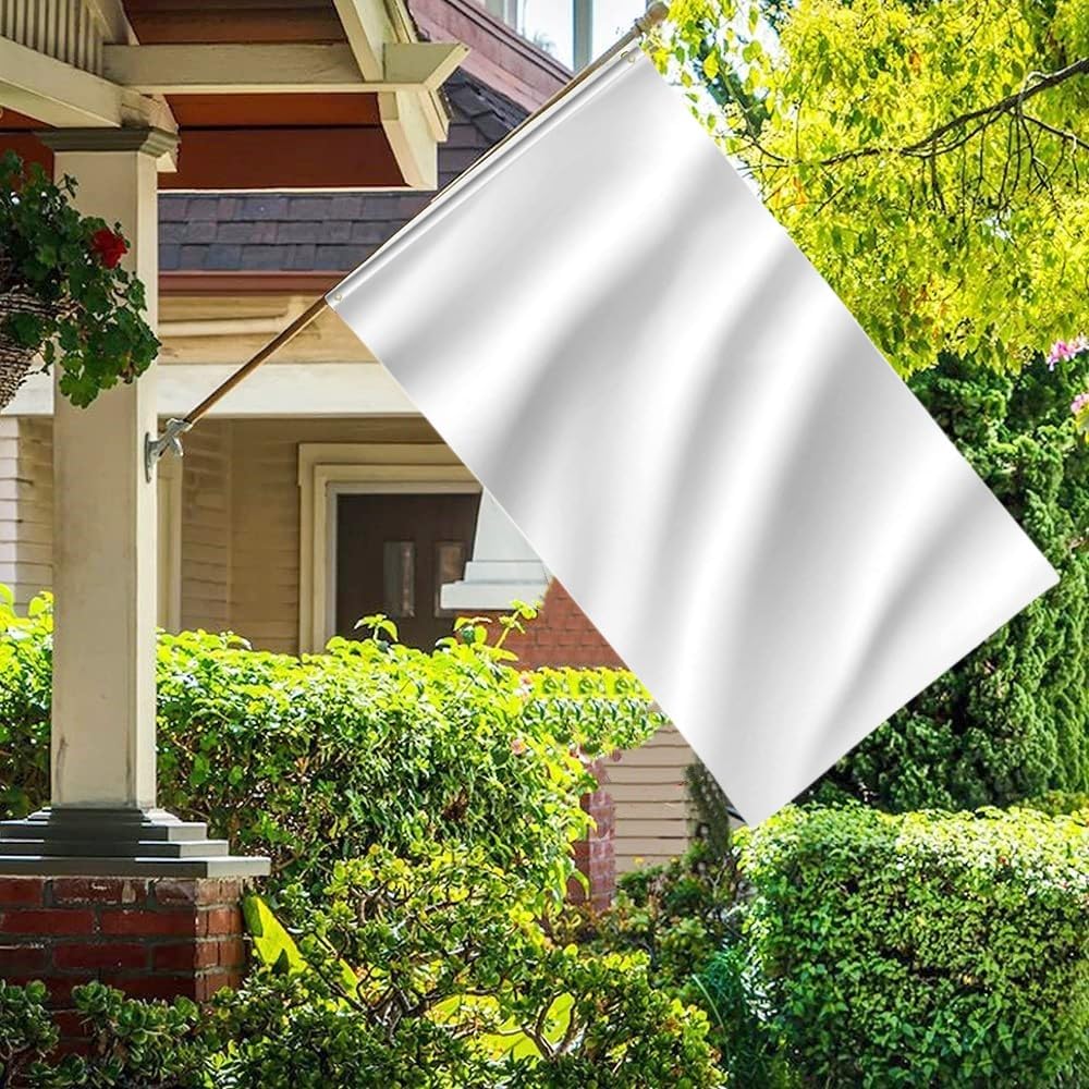 Plain White Flag 5ft x 3ft