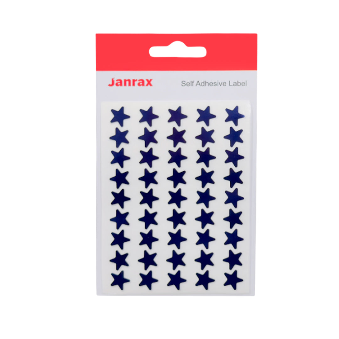Pack of 135 Blue Foil 15mm Self-Adhesive Stars