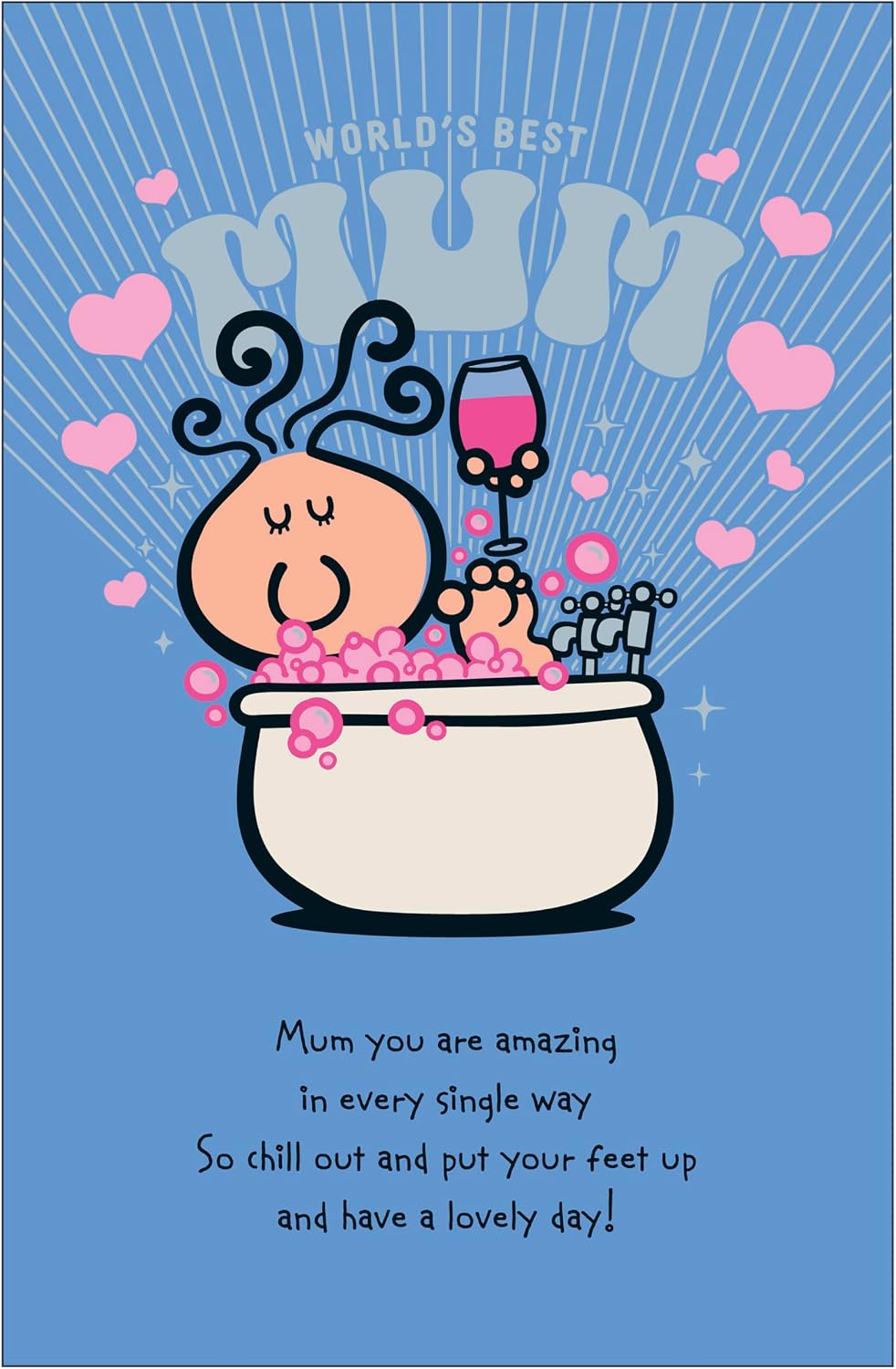 Character in Bath Design Mum Birthday Card