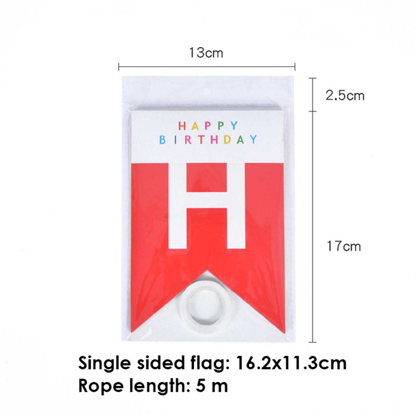 Happy Birthday Party Banner Red
