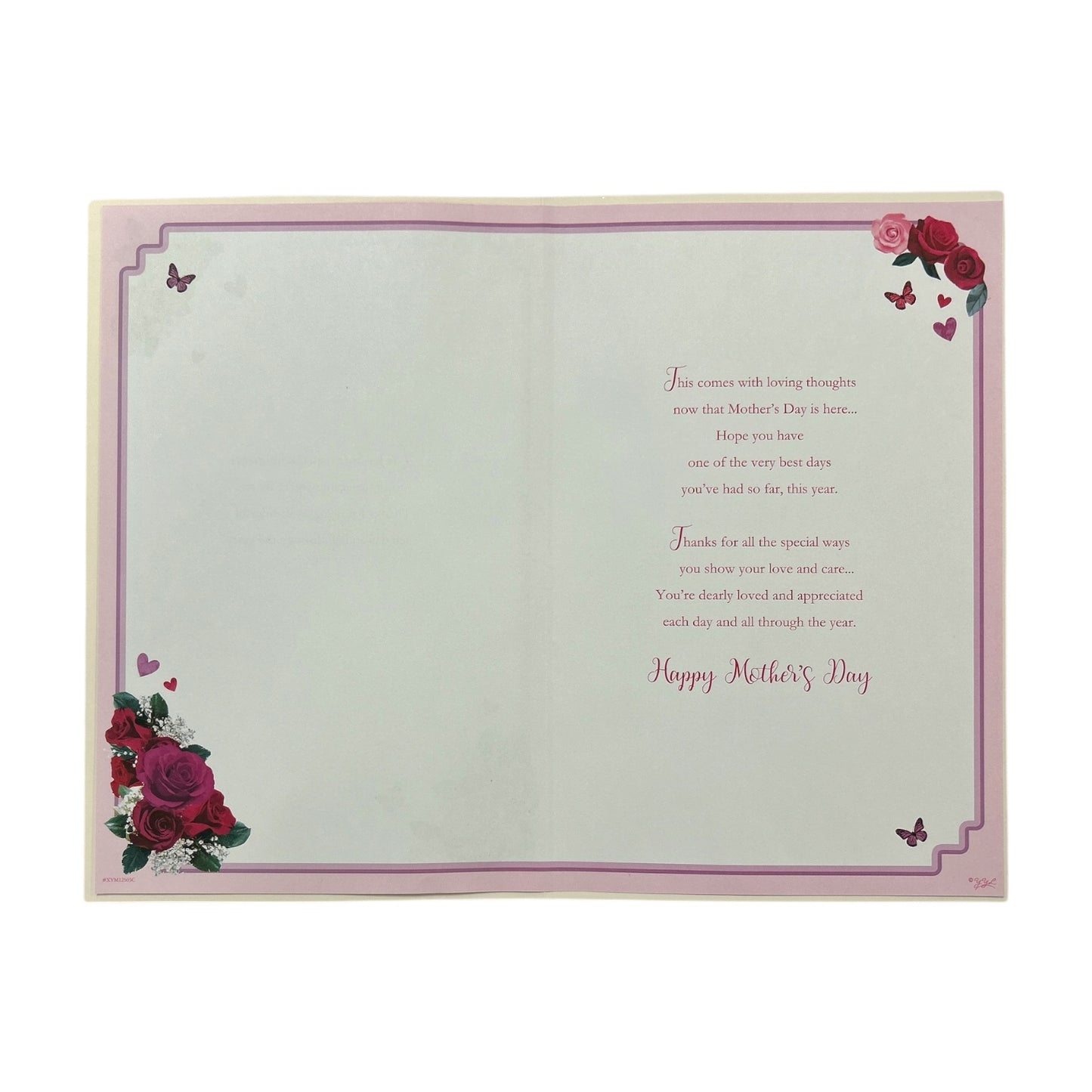 With Best Wishes Rose Design Keepsake Mother's Day Boxed Card
