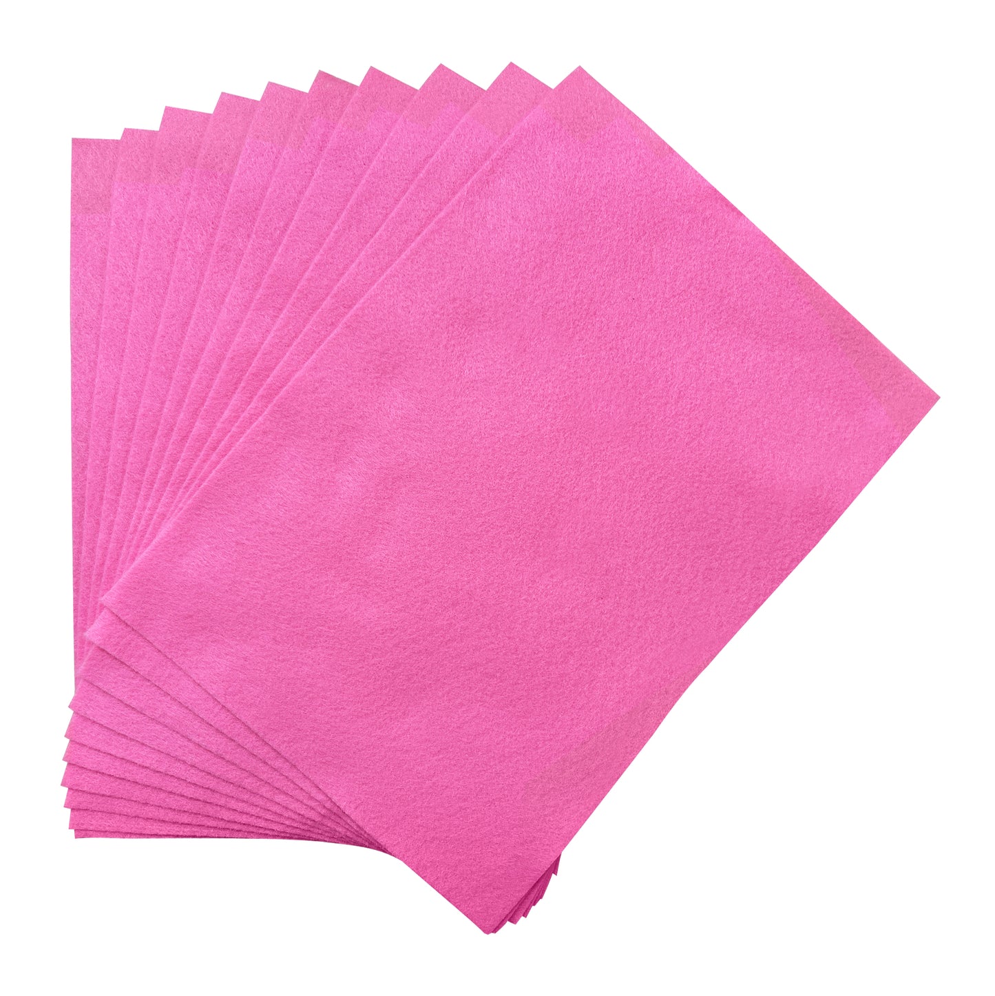 Pack of 10 A4 Pink Coloured Felt 180gsm Sheets