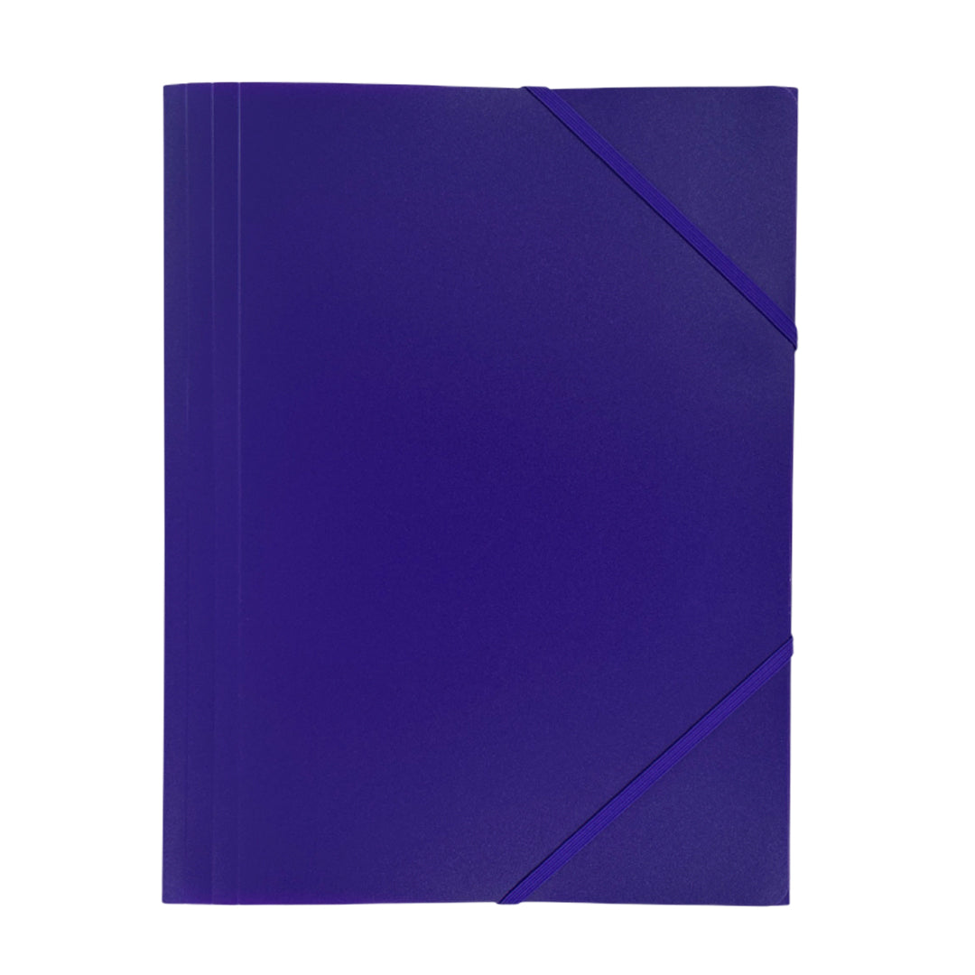 Janrax A4 Purple 3 Flap Folder with Elasticated Closure