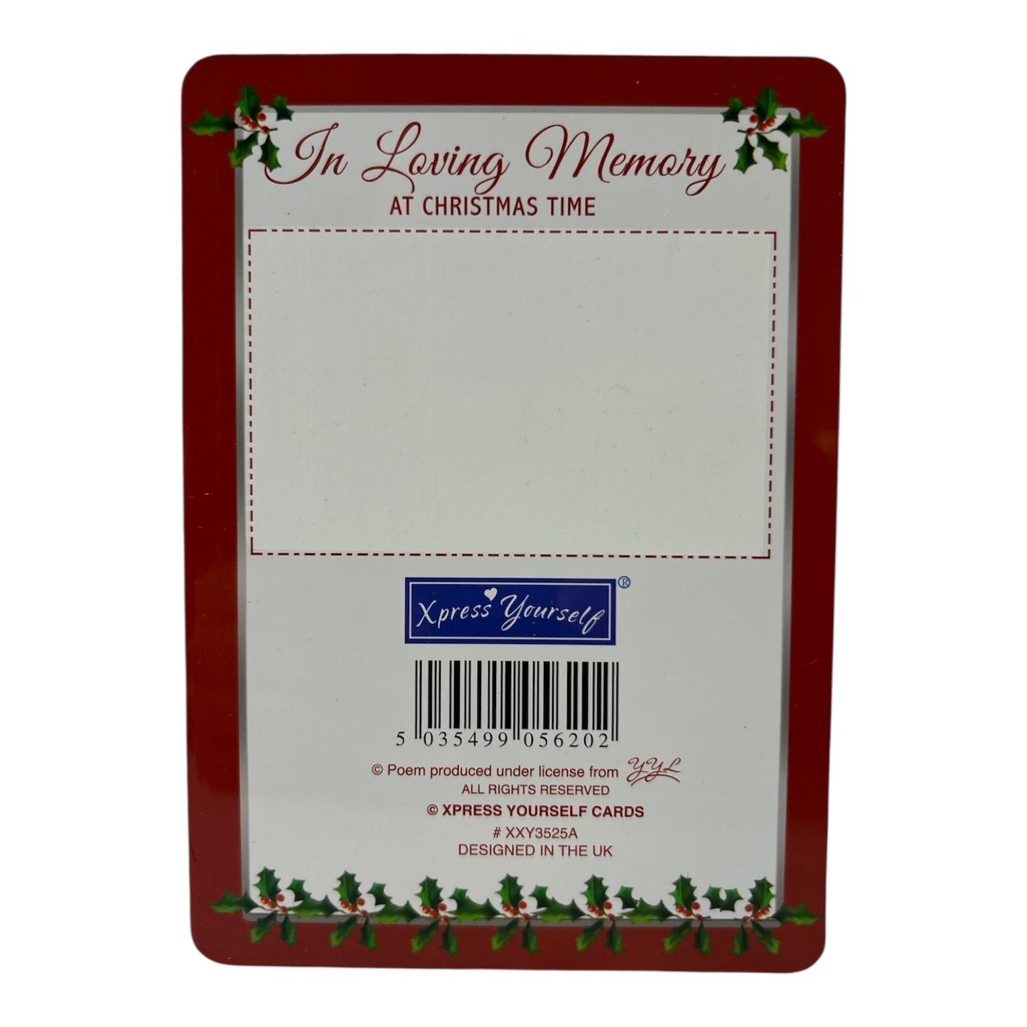 Thinking of You at Christmas Graveside Keepsake Card