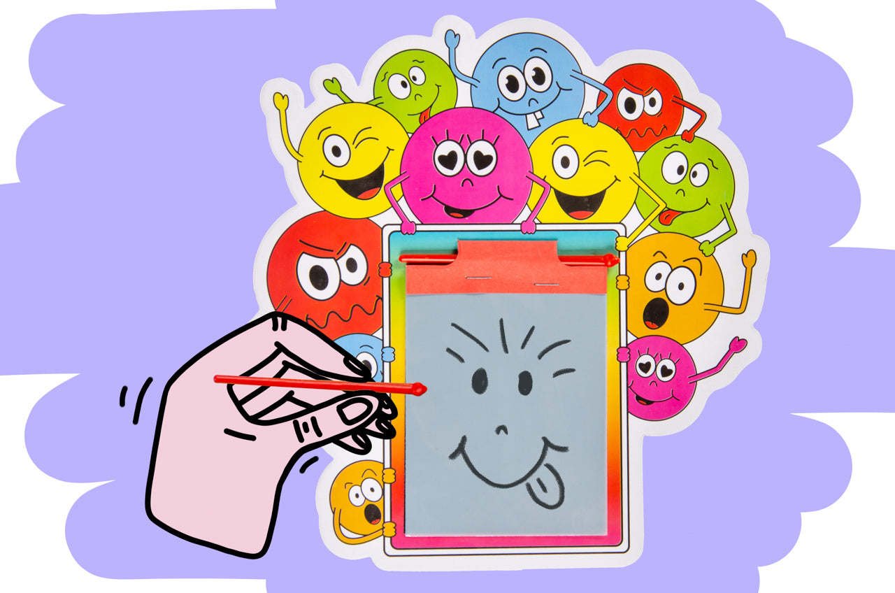 Pack of 30 Emotion Faces Mini Magic Slates