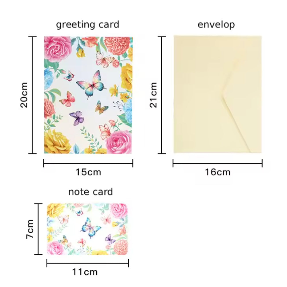 Butterfllies Bloom Garden 3D Pop Up Greeting Card - Mother's Day Anniversary Birthday