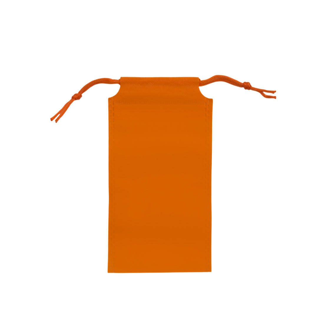 Pack of 100 Orange Coloured 19x10cm Non-Woven Drawstring Bags