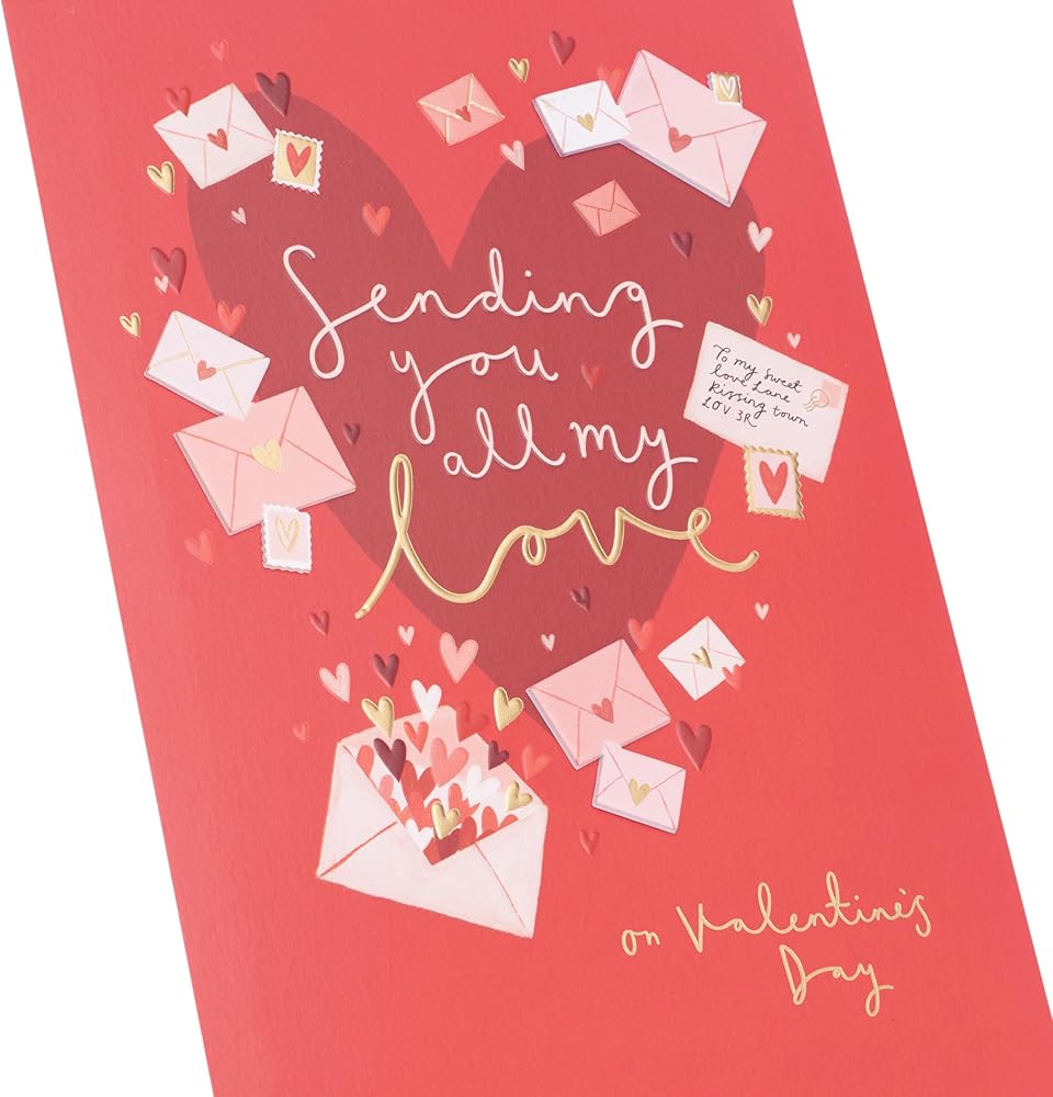 Envelope of Hearts Design Valentine's Day Card