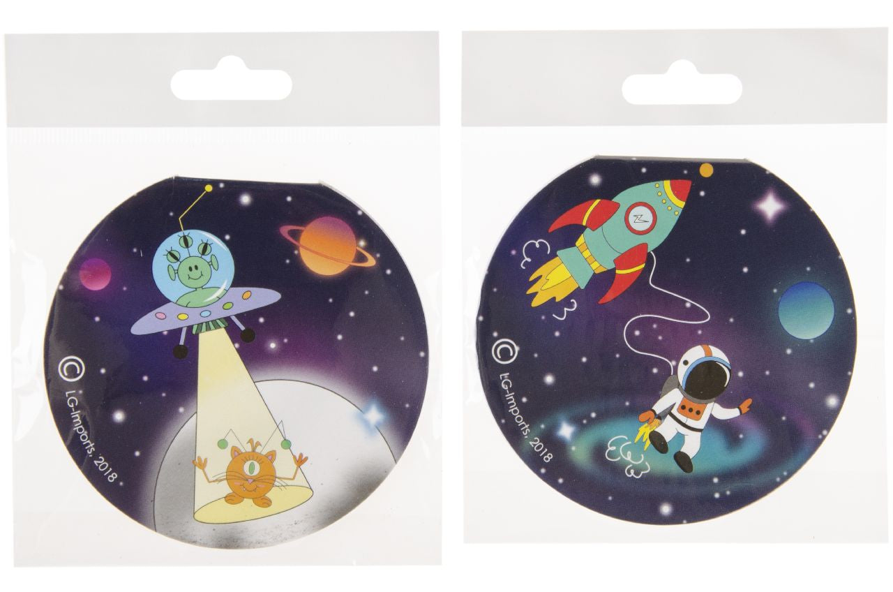 Box of 48 Round Space Design Notebooks 8cm