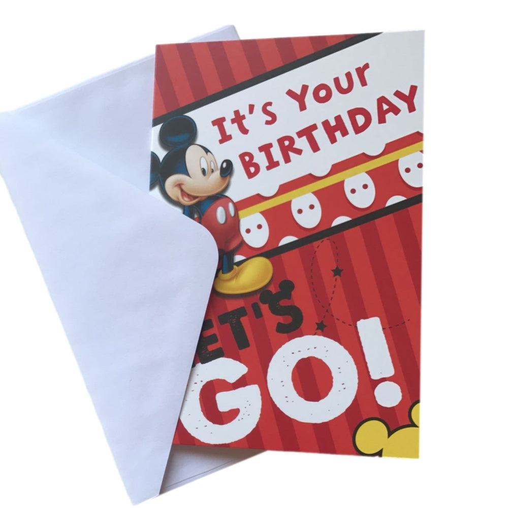 Mickey Mouse It’s Your Birthday Let’s Go! Birthday Card