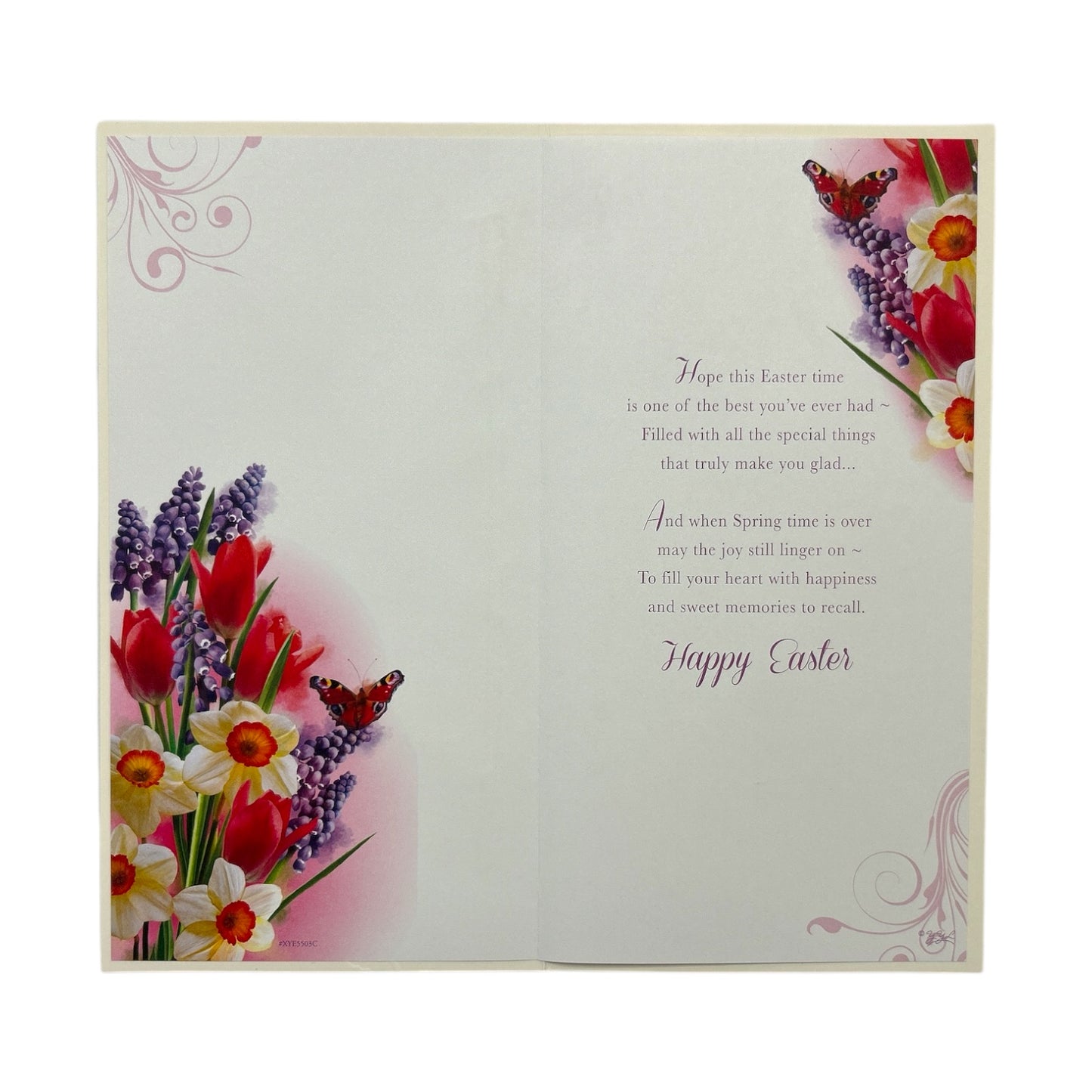 To A Special Mum And Dad Flower and Butterfly Design Easter Card