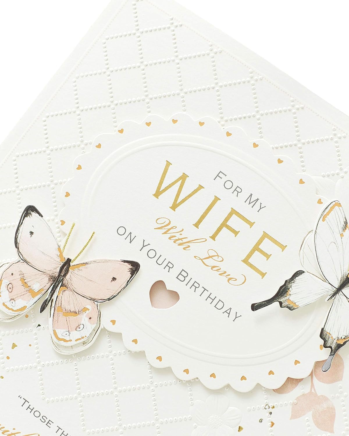 Butterflies Design Wife Birthday Card