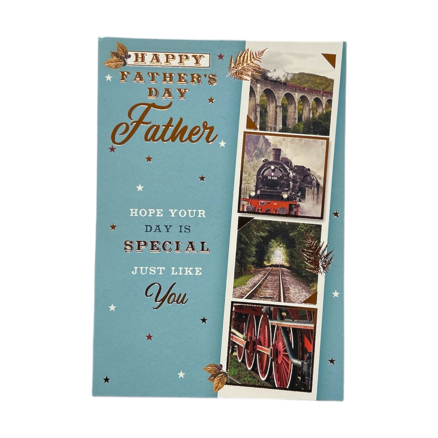 Vintage Style Photographic Train Design Father's Day Card