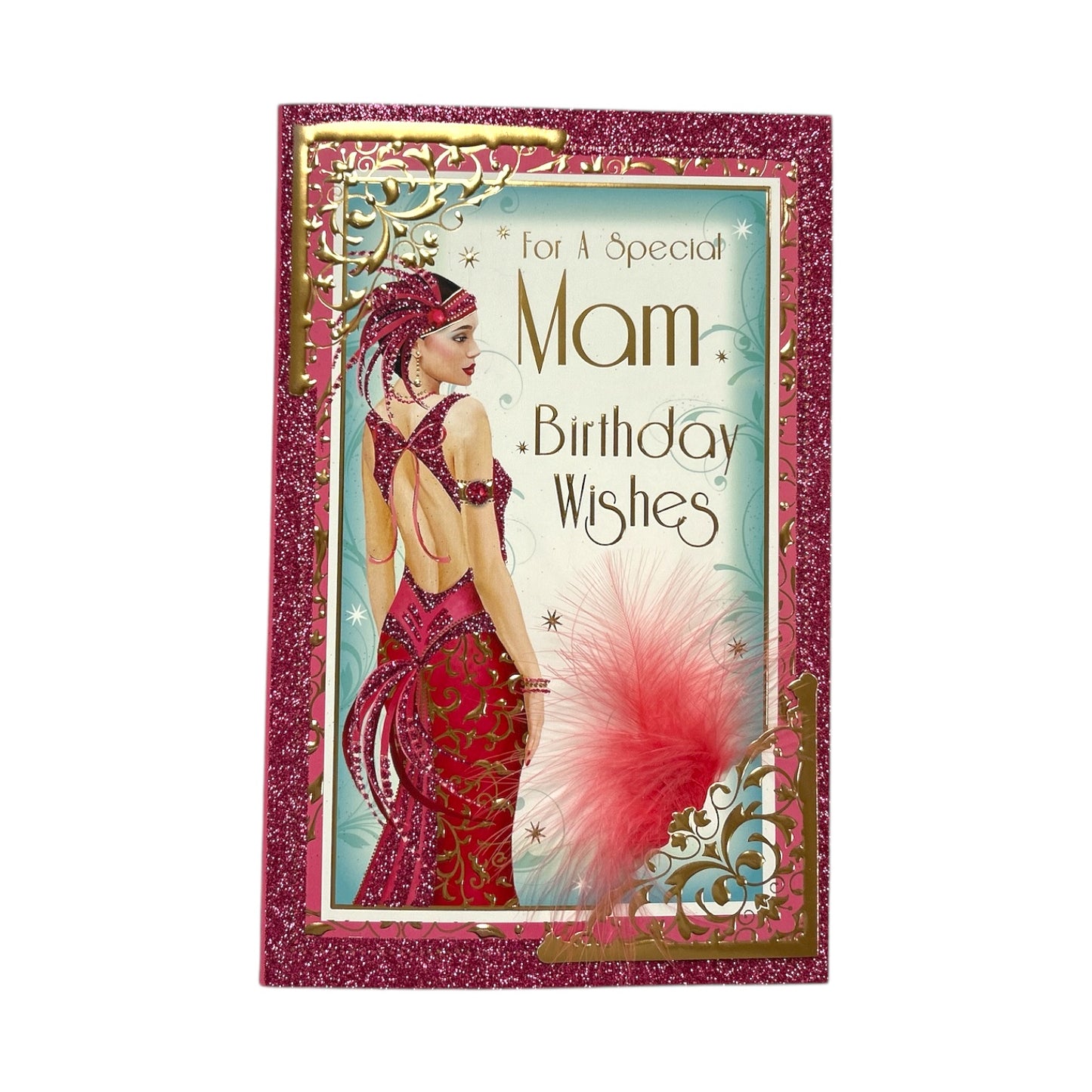 For A Special Mam Art Deco Stylish Birthday Card