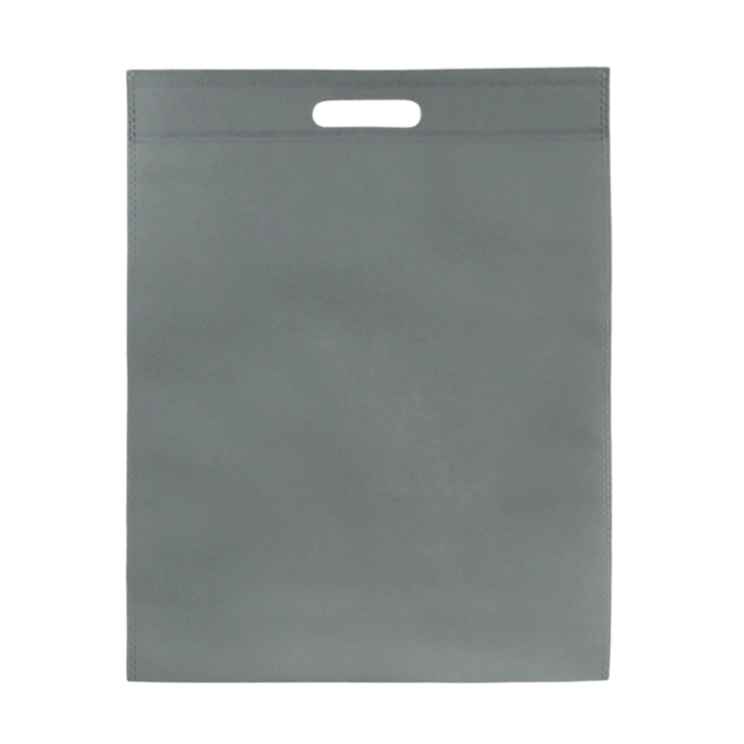 Pack of 100 Grey Coloured 40x30cm Non-Woven Patch Handle Bags