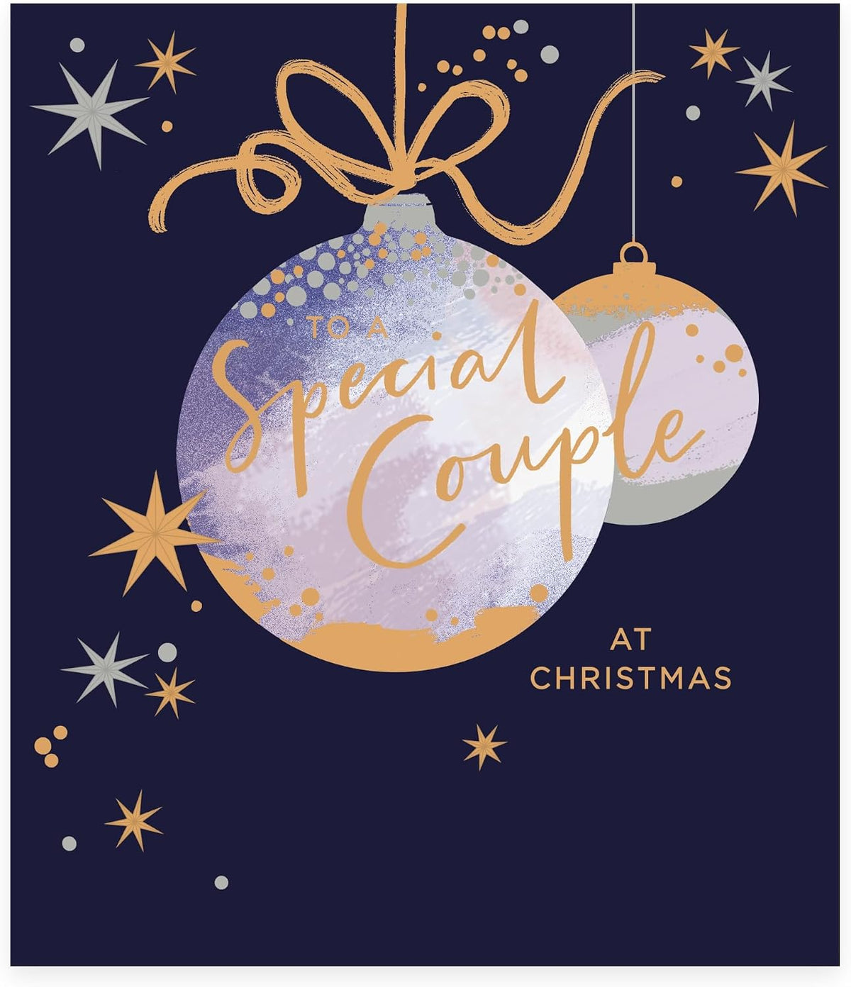 Bauble Design Special Couple Christmas Card