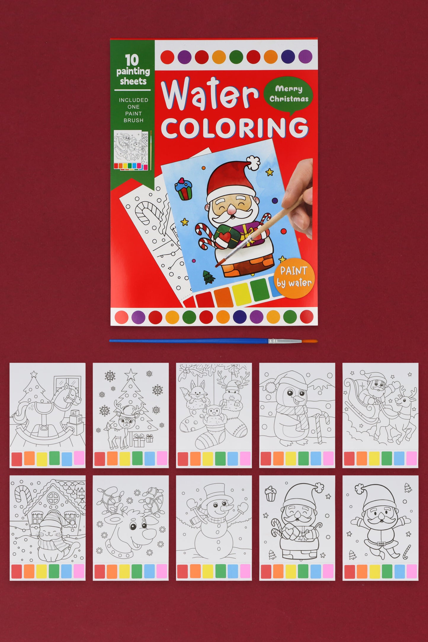 Christmas Water Colouring Set (21cm x 15cm)