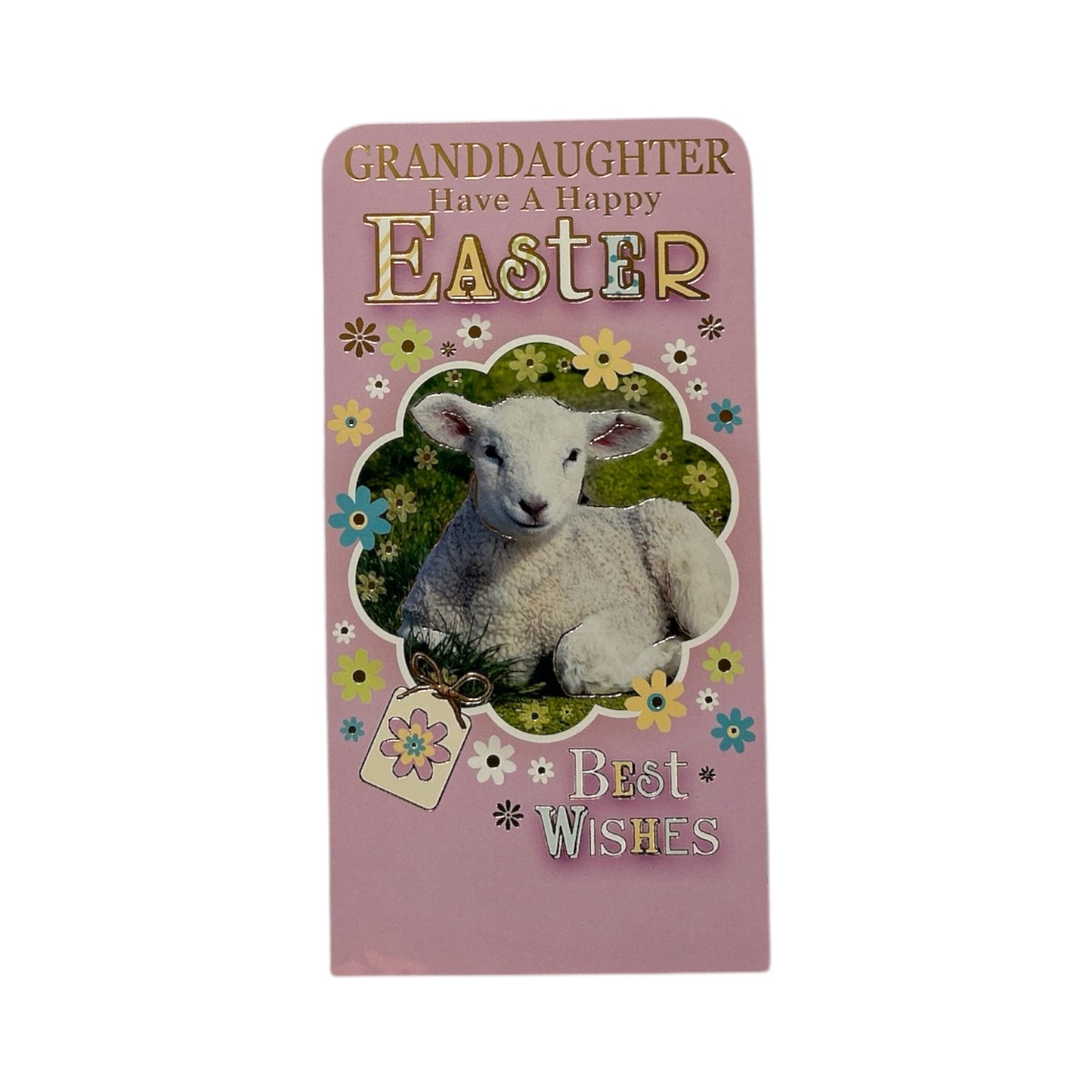To Granddaughter Cute Lamb Design Easter Money Wallet Card