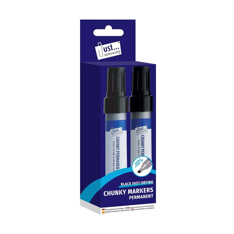 Pack of 2 Black Jumbo Permanent Markers