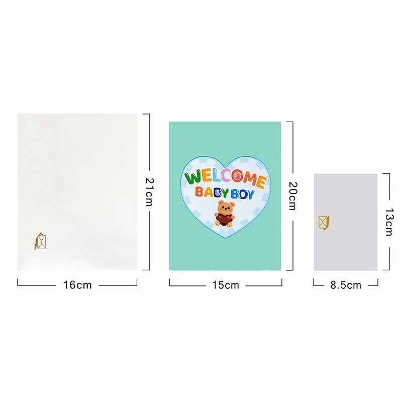 Bundle of Joy Welcome Baby Boy 3D Pop Up Greeting Card