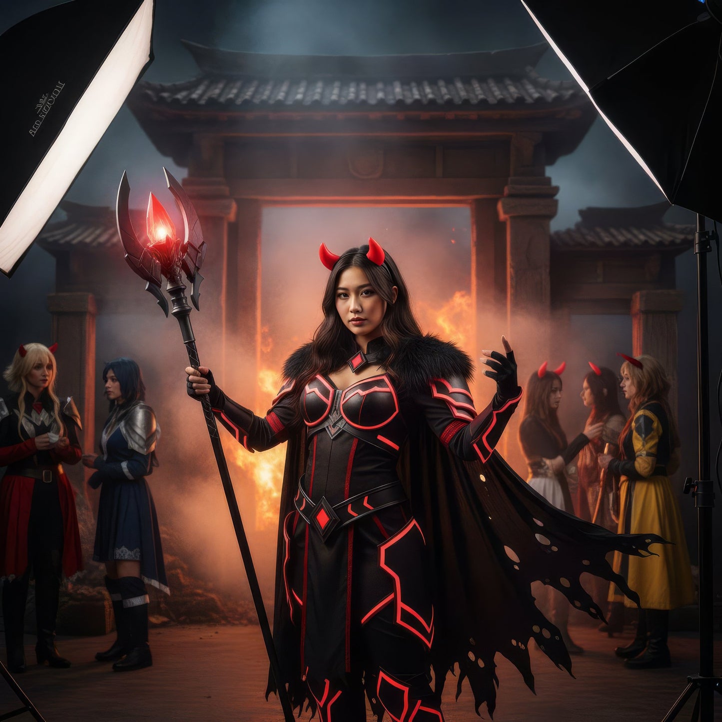 Glow in the Dark Devil Horns Halloween Fancy Dress