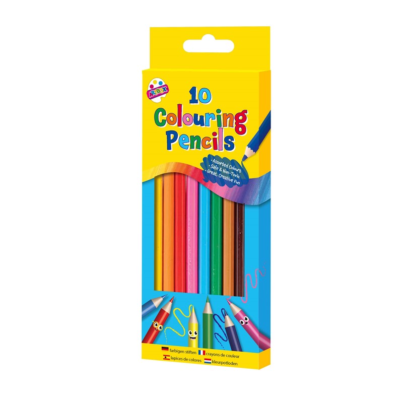 Pack of 10 Full Size Colouring Pencils