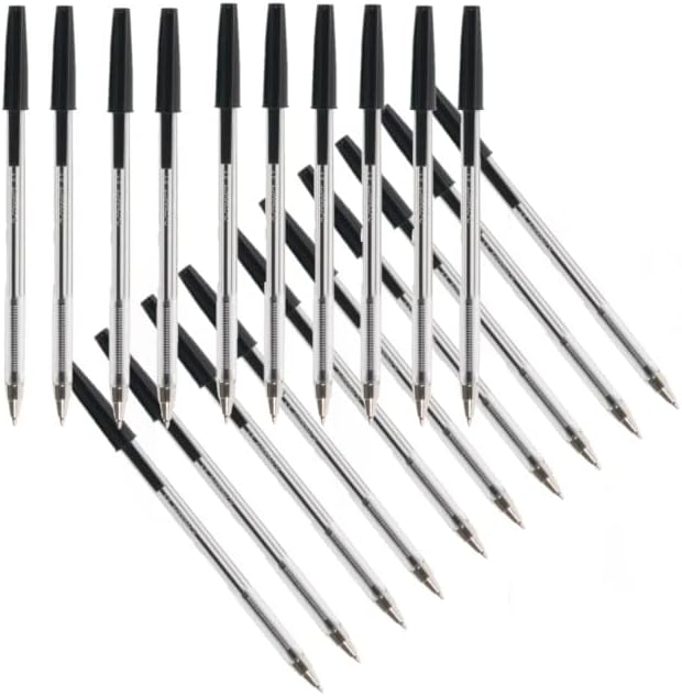 Pack of 20 Black Medium Ballpoint Pens