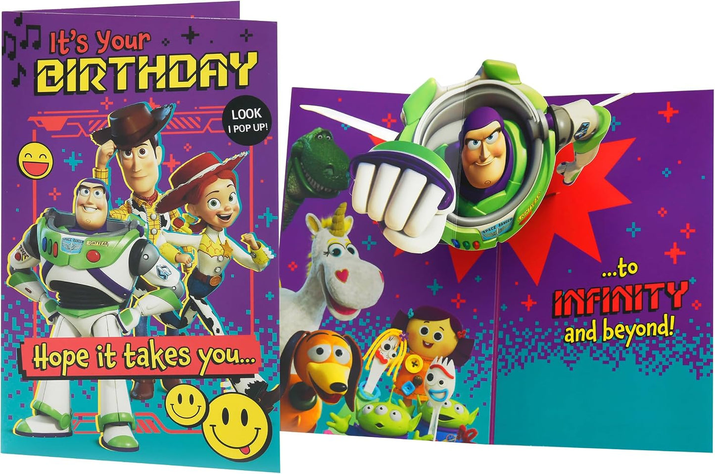 Disney Toy Story 5 Buzz Lightyear Pop-Up Design Birthday Card
