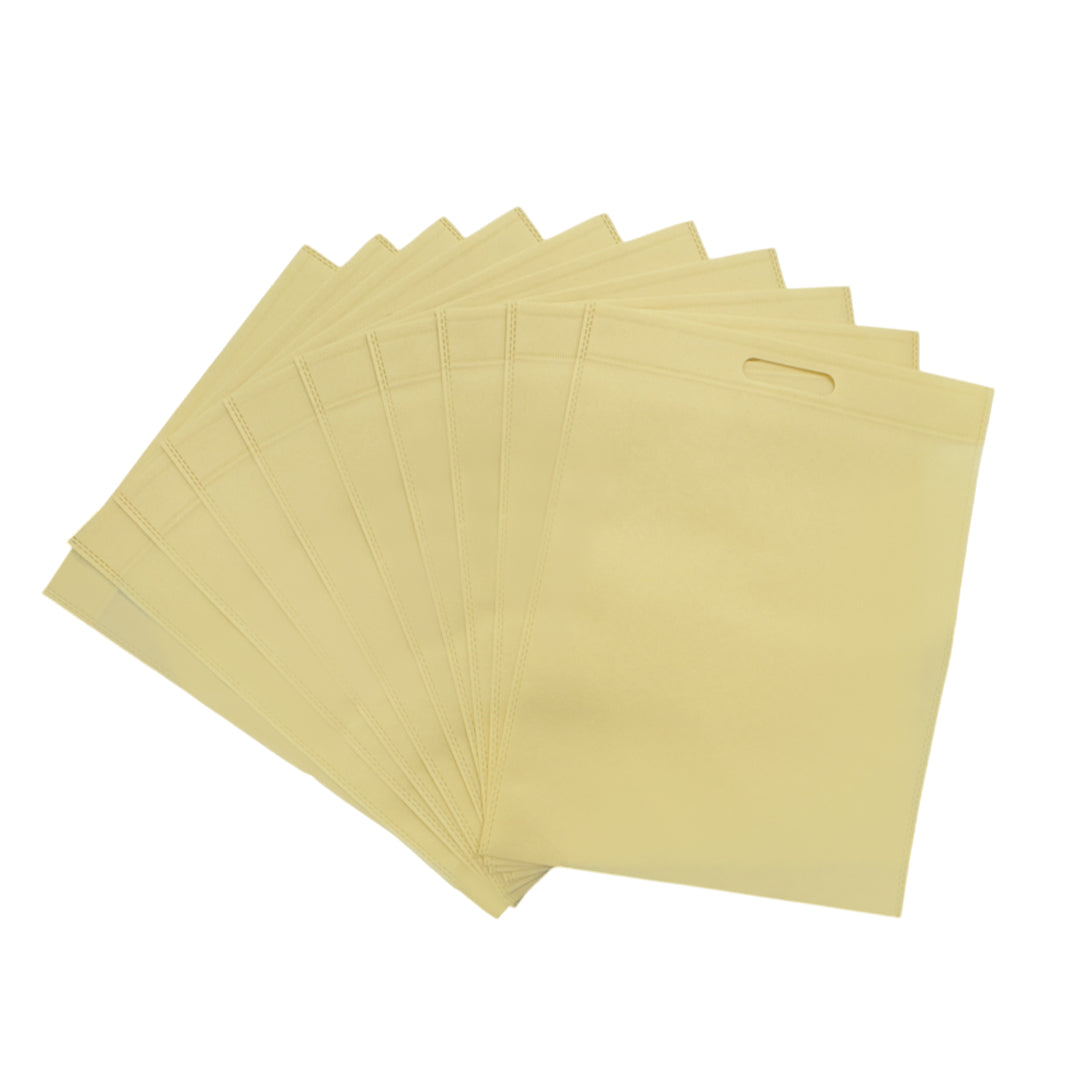 Pack of 25 Ivory Coloured 45x35cm Non-Woven Patch Handle Bags