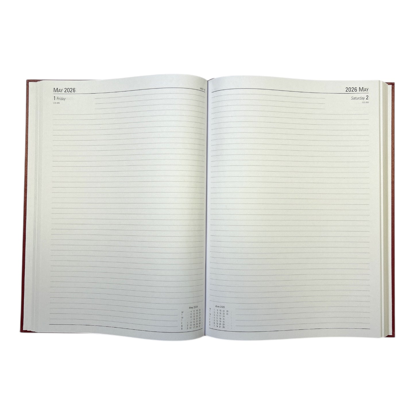 Janrax 2026 A4 Day Per Page Blue Desk Diary