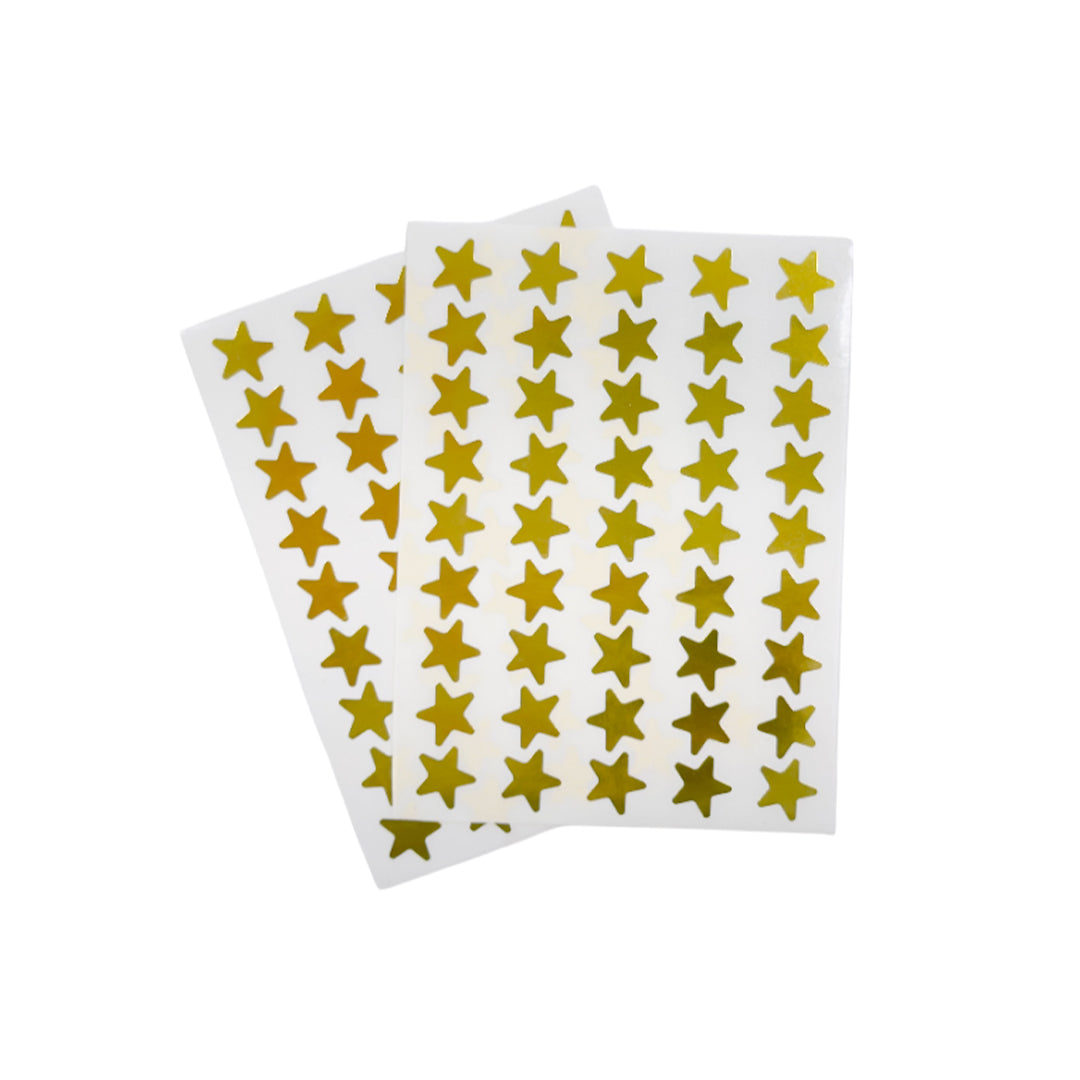 Pack of 1080 Golden 15mm Self-Adhesive Shiny Stars