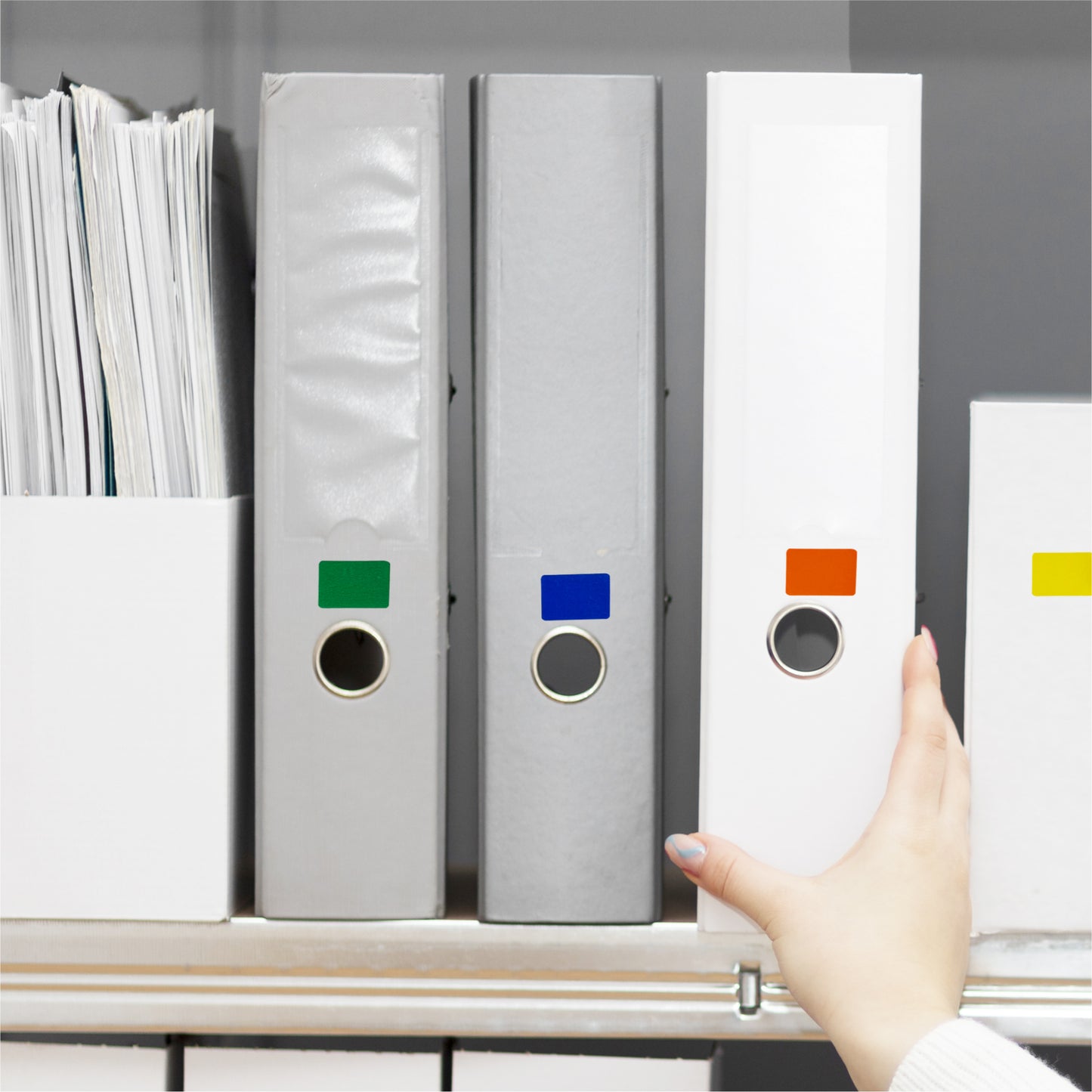 Pack of 250 White 12x18mm Rectangular Labels - Adhesive Stickers