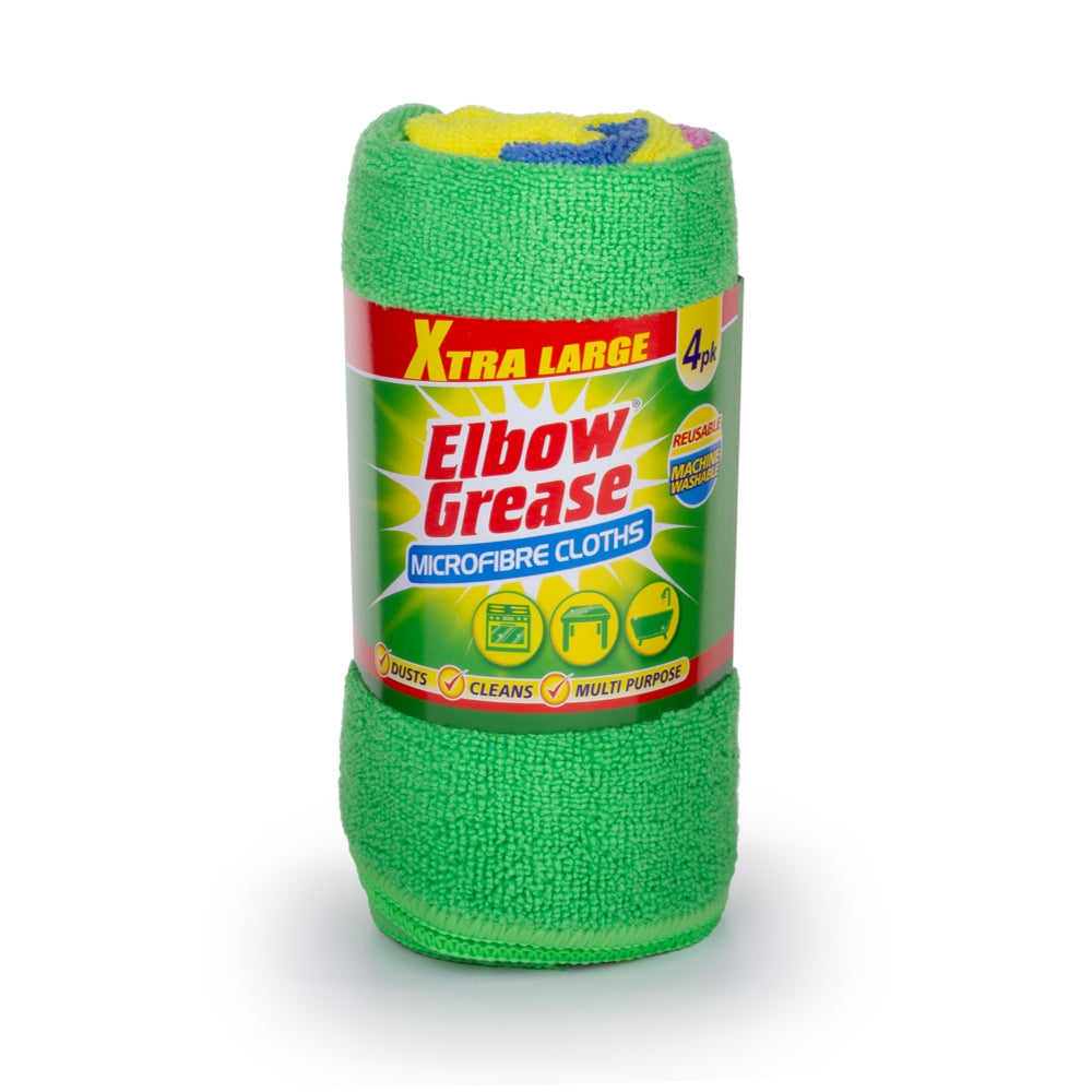 Pack of 4 Elbow Grease Microfibre Cloths