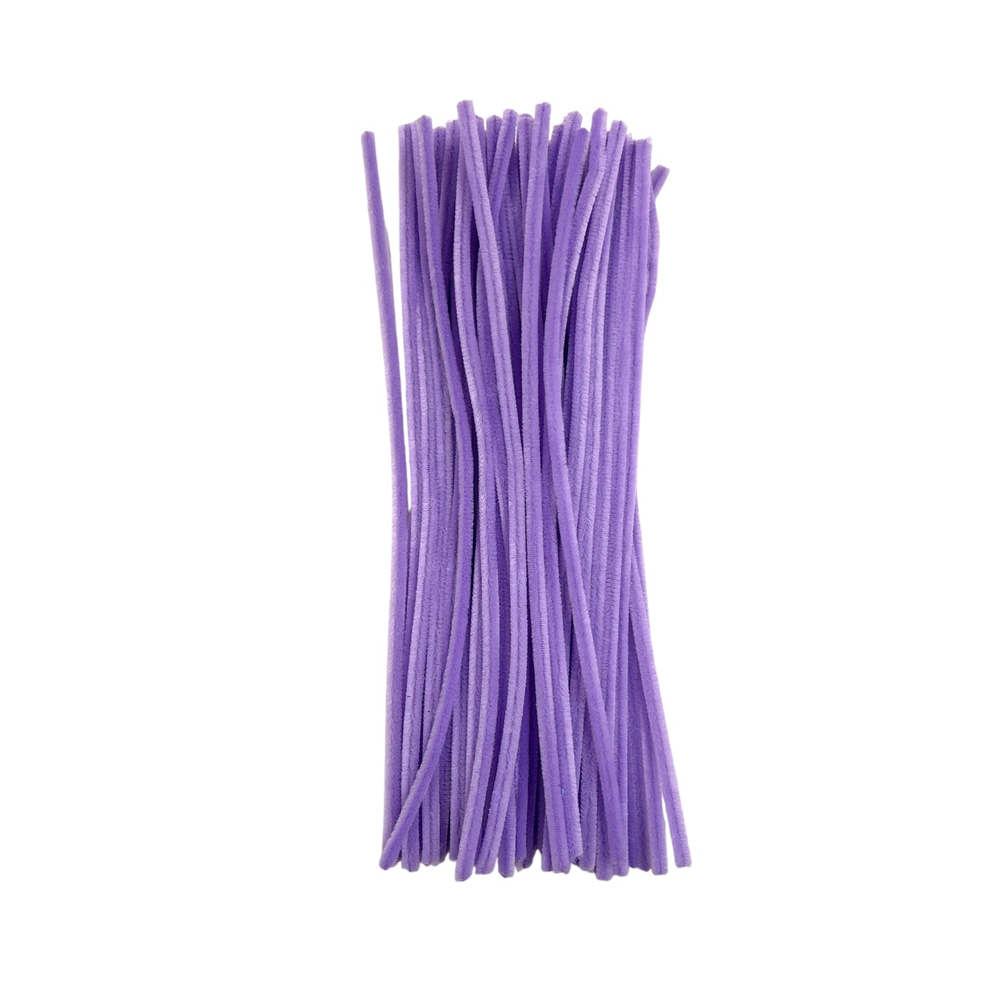 Pack of 50 Pastel Purple Coloured Pipe Cleaners 30cm x 6mm Craft Chenille Stems