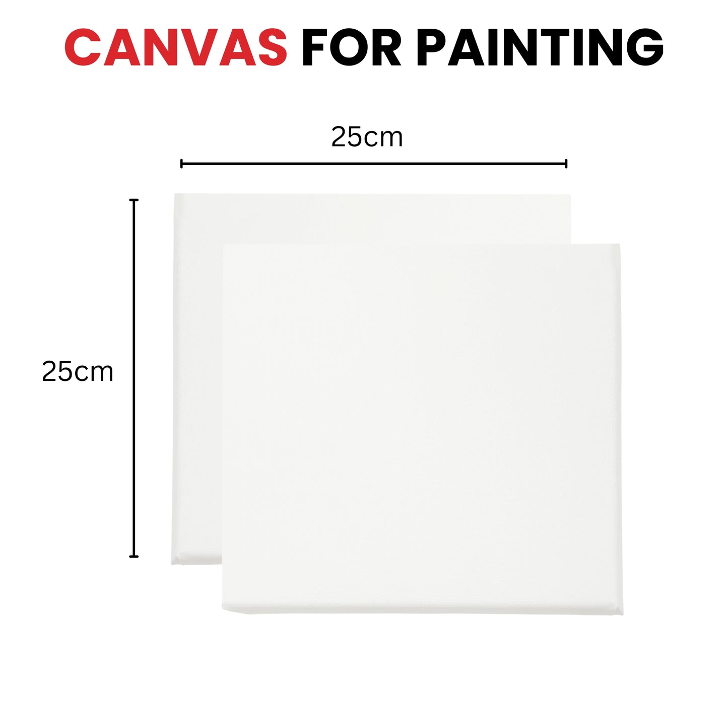 Stretched Mini Canvas Wooden Frame 280gsm 25x25cm