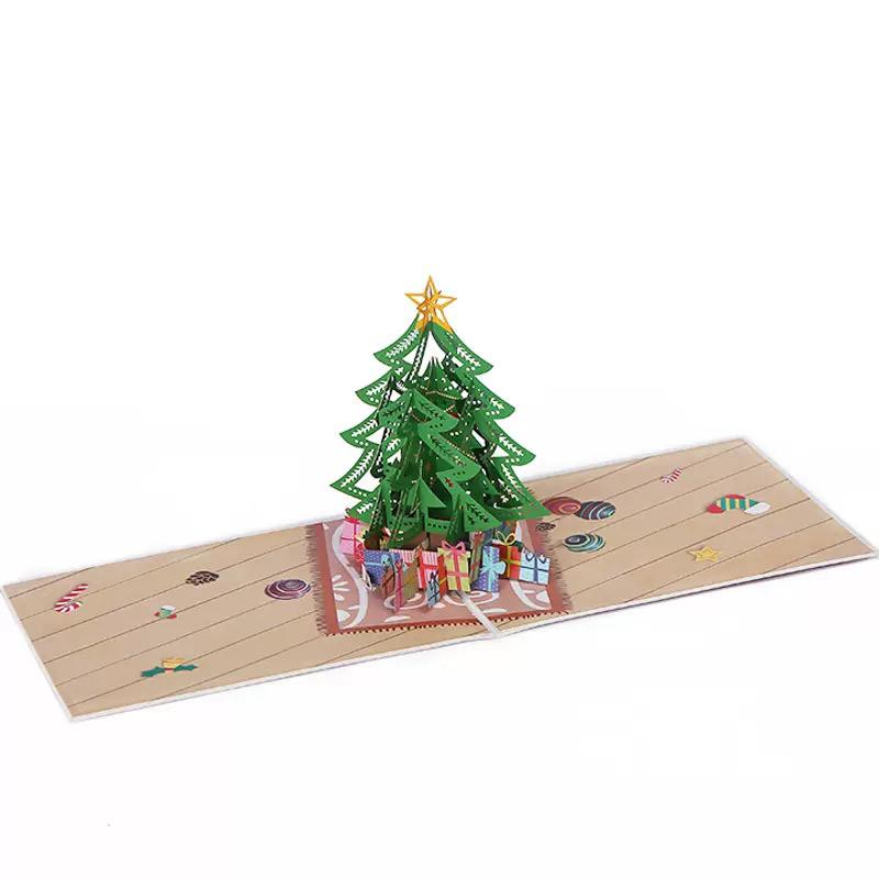 Classic Xmas Tree Celebration 3D Pop Up Christmas Card