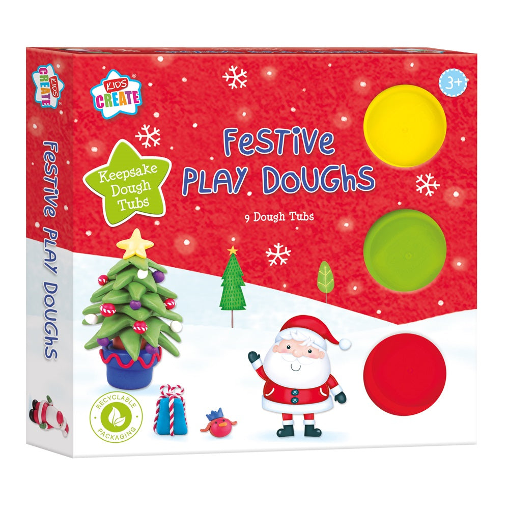 Pack of 9 Christmas Festive Dough Pack