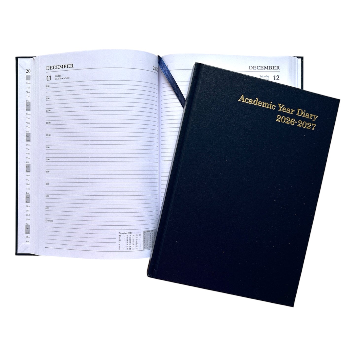 Janrax 2026-2027 A5 Day Per Page Blue Academic Diary