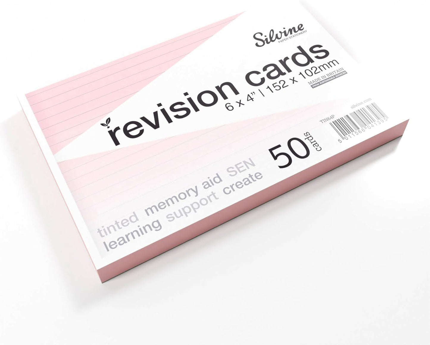 Pack of 50 6x4" SEN Pink Lined Dyslexia Record Cards