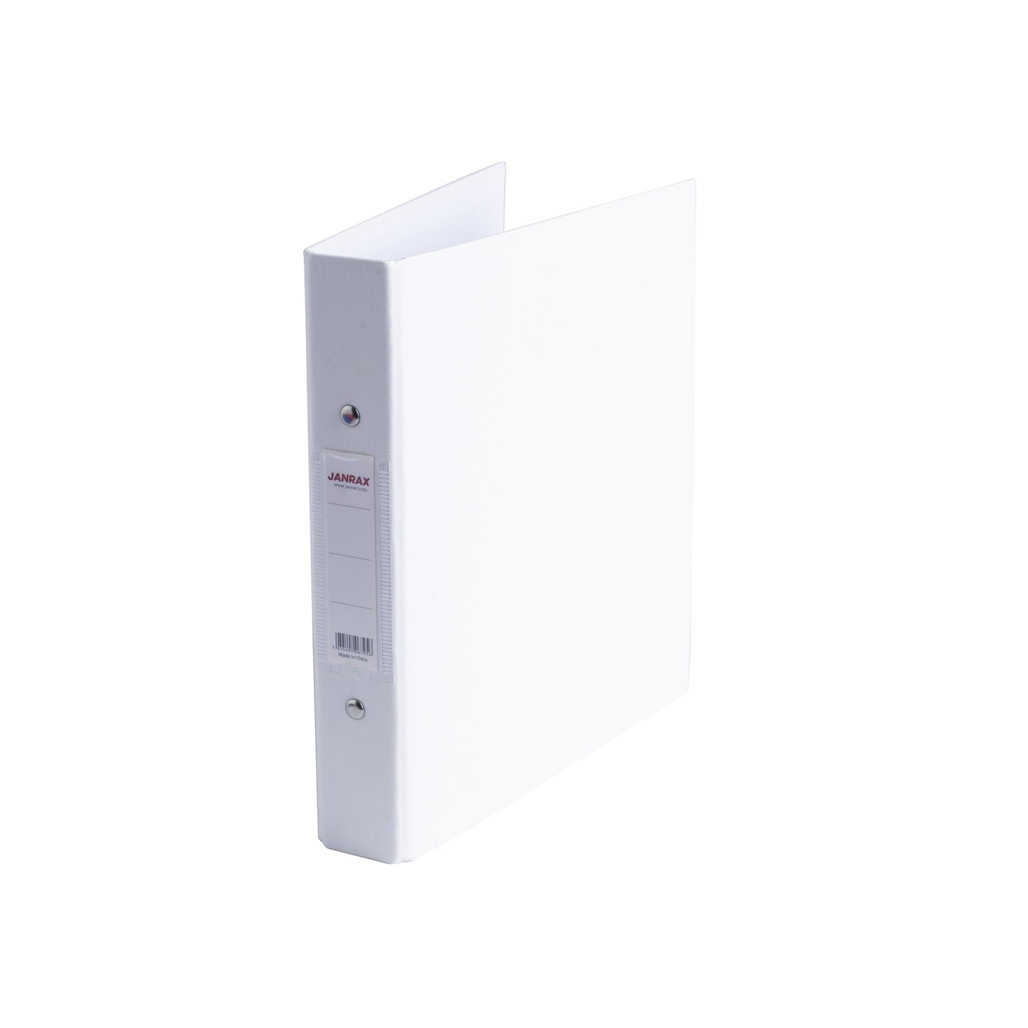 Pack of 5 A5 White Paper Over Board Ring Binders by Janrax